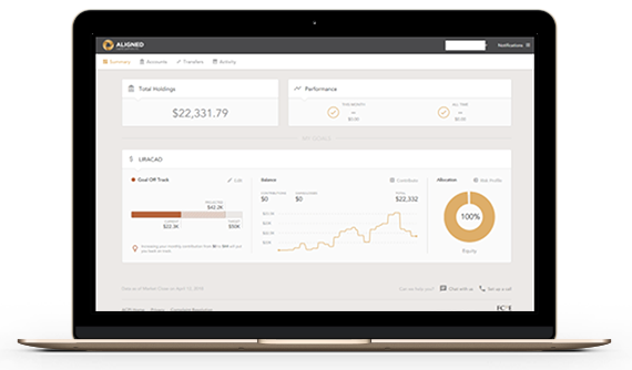 Laptop showing our software